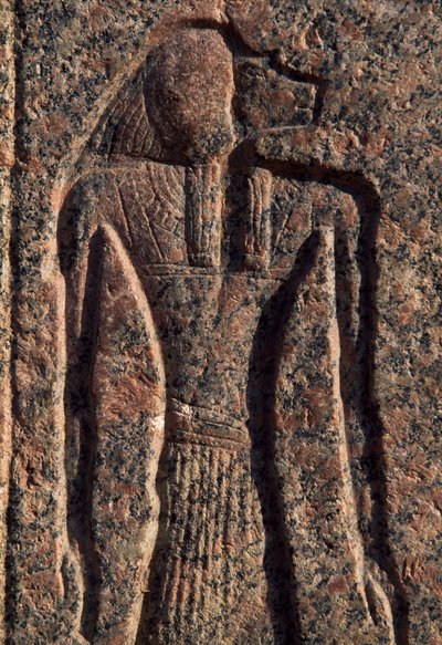 Inskrypcja i płaskorzeźba Anubisa i innego boga, sarkofag Amenhotepa, Memfis (Lista światowego dziedzictwa Unesco) autorstwa Egyptian 19th Dynasty