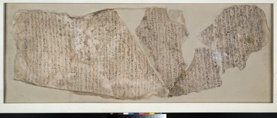 Ostracon, wpisany hieratycznie w czerni i czerwieni z dużą częścią historii Sinuhe (wapień) autorstwa Egyptian 19th Dynasty