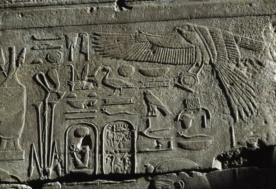 Relief, świątynia Amona, Luksor, starożytne Teby (lista światowego dziedzictwa UNESCO) autorstwa Egyptian 19th Dynasty