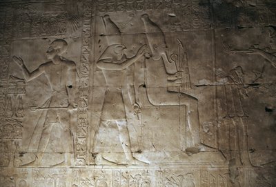 Relief, świątynia Setiego I, Abydos, Egipt, cywilizacja egipska, Nowe Państwo, dynastia XIX (zdjęcie ilustracyjne) autorstwa Egyptian 19th Dynasty