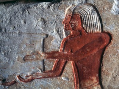 Płaskorzeźba przedstawiająca tragarzy, grobowiec Letei, Sakkara, Egipt, cywilizacja egipska, Nowe Państwo, XIX dynastia autorstwa Egyptian 19th Dynasty