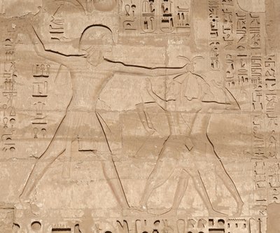 Scena masakry wrogów, Świątynia Horusa, Edfu autorstwa Egyptian 19th Dynasty