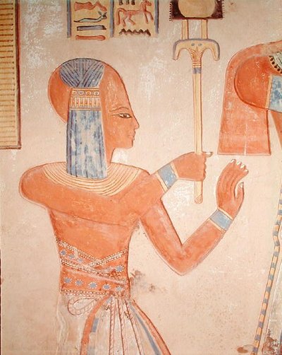 Portret zmarłego księcia, z grobowca Amen-Her-Khepshefa, okres Ramesside (malowidło ścienne) autorstwa Egyptian 20th Dynasty