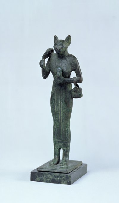 Statuetka bogini Bastet, III Okres Przejściowy (brąz) autorstwa Egyptian 25th Dynasty