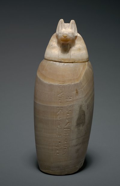 Słój kanopski z głową szakala, 664-525 p.n.e. autorstwa Egyptian 26th Dynasty