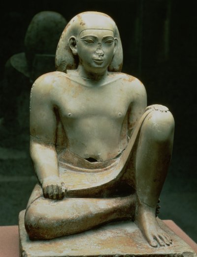 Przyczajona postać Besa (wapień) autorstwa Egyptian 26th Dynasty