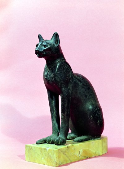 Rzeźba kota, Epoka Późna (brąz) autorstwa Egyptian 26th Dynasty