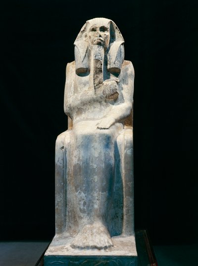 Posąg faraona Giosera, z Sakkary, III dynastia (zdjęcie) autorstwa Egyptian 3rd Dynasty