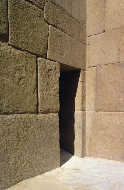 Granitowe ściany z Doliny Świątyni Chefrena, Stare Królestwo autorstwa Egyptian 4th Dynasty