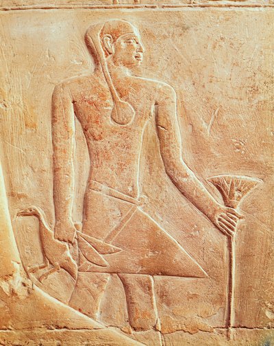 Sługa i ptak, ulga autorstwa Egyptian 5th Dynasty