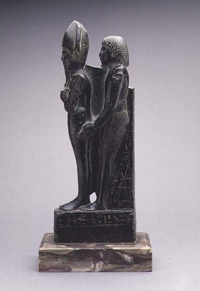 Grupa mężczyzny przedstawiająca przedstawienie Ozyrysa (steatyt) autorstwa Egyptian Egyptian