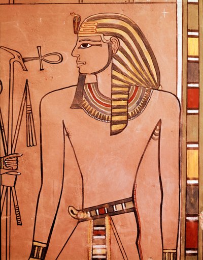 Król Amenhotep II (Amenophis II) (fresk) autorstwa Egyptian Egyptian