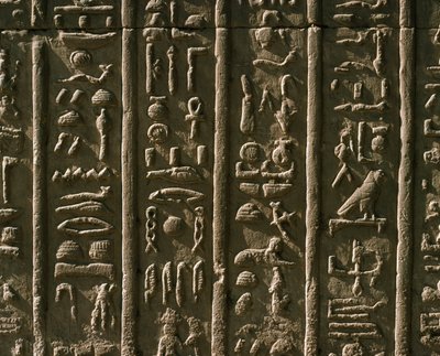 Płaskorzeźba z hieroglifami, 51-30 pne autorstwa Egyptian Egyptian