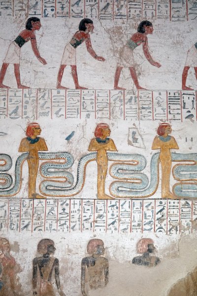 Nubijscy czarni niewolnicy, grobowiec Ramzesa IX, Luksor autorstwa Egyptian Egyptian