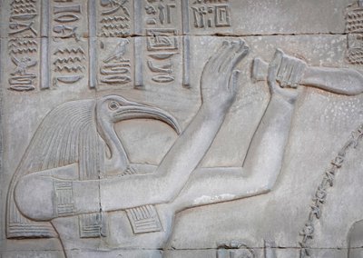 Thot, świątynia Kom Ombo (relief) autorstwa Egyptian Egyptian