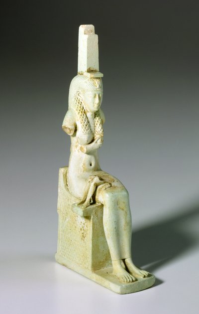 Amulet Izydy i Horusa, 305-30 pne (fajans) autorstwa Egyptian Ptolemaic Period