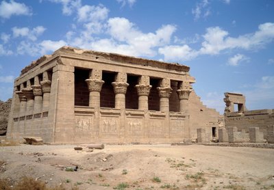 Architektura antyczna: Świątynia Hathor w Denderah w Egipcie autorstwa Egyptian Ptolemaic Period