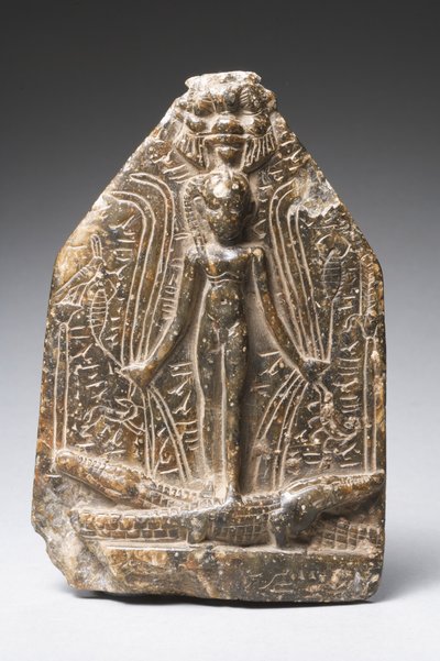 Cippus Horusa (kamień serpentyn) (patrz także 325606) autorstwa Egyptian Ptolemaic Period