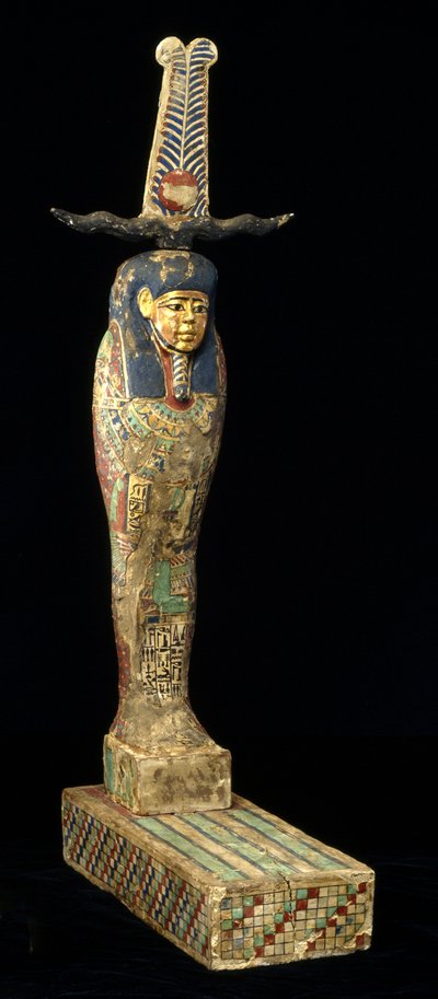 Posąg Towarzysza, 332-30 pne (drewno, polichromia i złoto) autorstwa Egyptian Ptolemaic Period