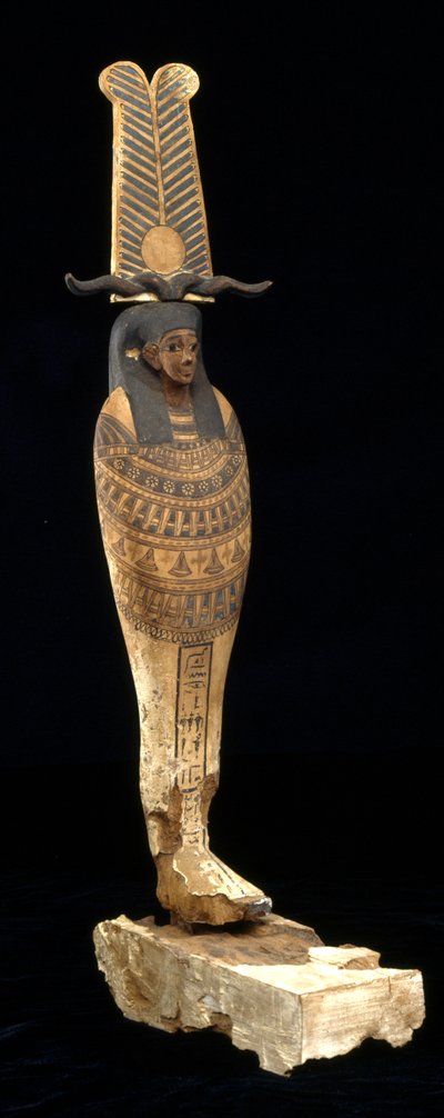 Figura Ptah-Sokar-Ozyrysa, 332-30 pne (drewno, polichromia i złoto) autorstwa Egyptian Ptolemaic Period