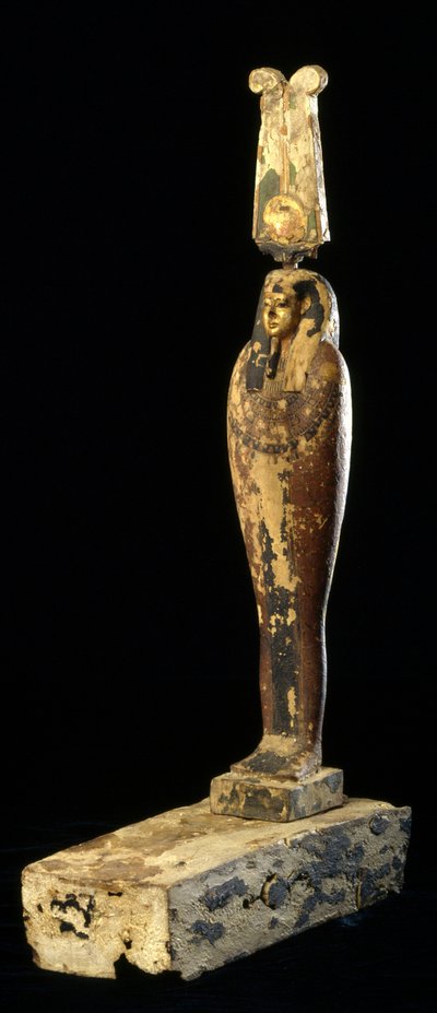 Figura Ptah-Sokar-Ozyrysa, 332-30 pne (drewno, polichromia i złoto) autorstwa Egyptian Ptolemaic Period