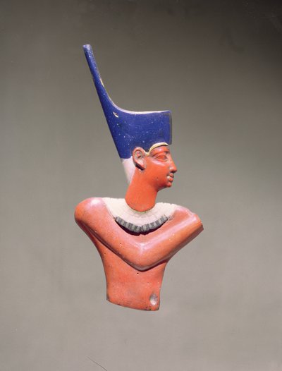 Intarsjowana postać króla (szkło nieprzezroczyste ze śladami złoceń) autorstwa Egyptian Ptolemaic Period