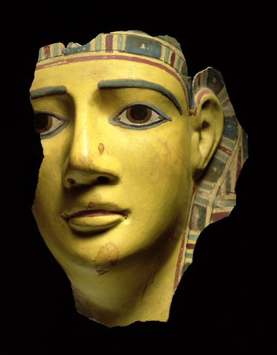 Maska mumii (polichromowany kartonaż) autorstwa Egyptian Ptolemaic Period