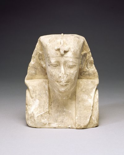 Rzeźbiarski model króla, możliwy Ptolemeusz I lub II (wapień) autorstwa Egyptian Ptolemaic Period
