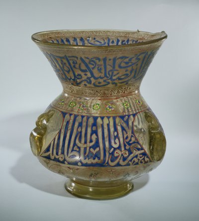 Lampa Meczetowa im. al Malika al Nasu Muhammada, ok.1300-1340 (szkło emaliowane) autorstwa Egyptian School