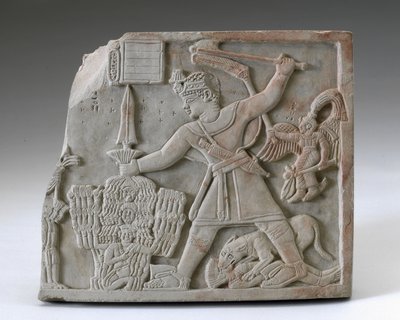 Książę Arikankharer zabija swoich wrogów, Meroe autorstwa Egyptian School