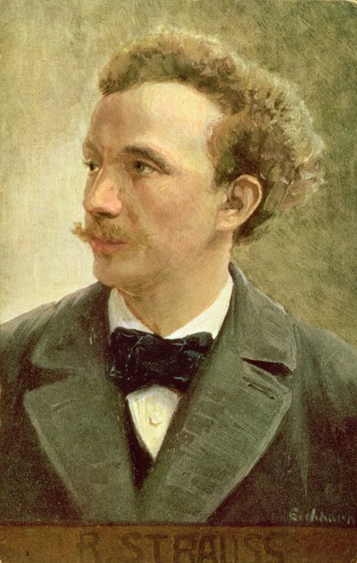 Pocztówka Richarda Straussa (1864-1949) ok. 1914 (kolor lito) autorstwa Eichhorn Eichhorn