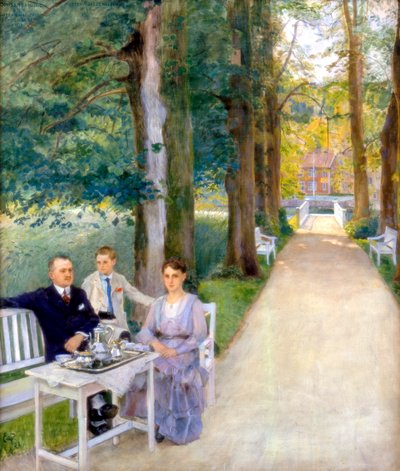 Joh Salve Kallevig, Gudrun Kallevig, Morten Kallevig, c1900-1928 autorstwa Hjalmer Eilif Emanuel Peterssen