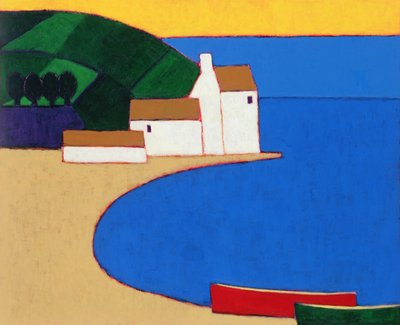 Bay w południowej Bretanii, 2004 (akryl na papierze) autorstwa Eithne Contemporary Artist Donne