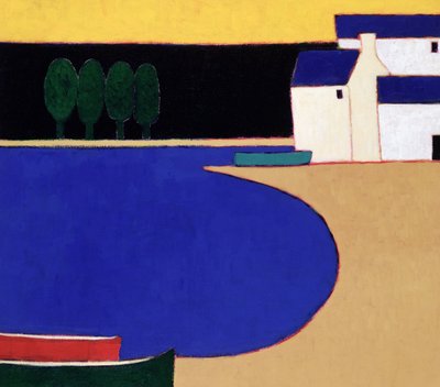 Zatoka w pobliżu Ste. Marie, Bretania, 2004 (akryl na papierze) autorstwa Eithne Contemporary Artist Donne