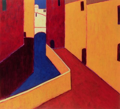 Fondamenta dei Sartori, Wenecja, 1999 (akryl na papierze) autorstwa Eithne Contemporary Artist Donne