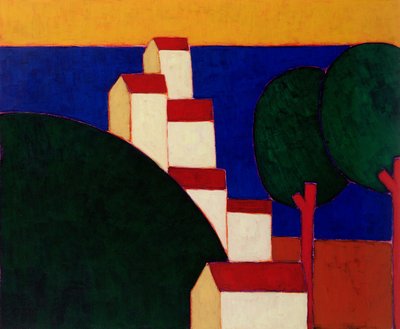 W Alpach Prowansalskich, 1999 (akryl na papierze) autorstwa Eithne Contemporary Artist Donne
