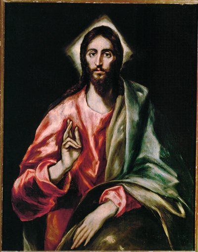 Chrystus Odkupiciel (obraz na płótnie) autorstwa El (1541-1614) Greco