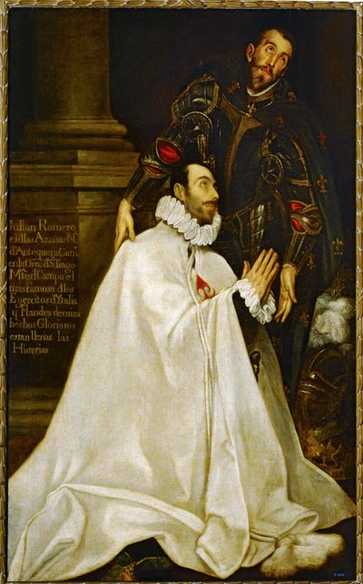 Julian Romero de las Azanas i Święty Julian (obraz na płótnie) autorstwa El (1541-1614) Greco