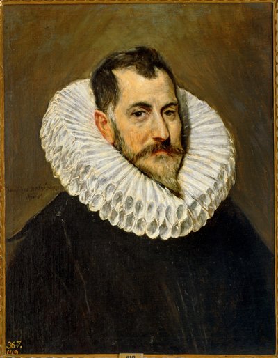 Portret kawalerzysty (obraz na płótnie) autorstwa El (1541-1614) Greco