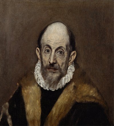 Portret starca, ok. 1590-1600 (olej na płótnie) autorstwa El Greco