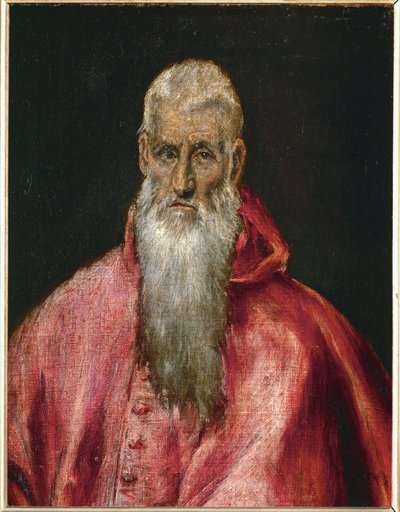 Święty Hieronim jako kardynał (obraz) autorstwa El (1541-1614) Greco