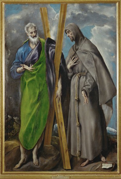 Święty Andrzej i Święty Franciszek (obraz na płótnie) autorstwa El (1541-1614) Greco