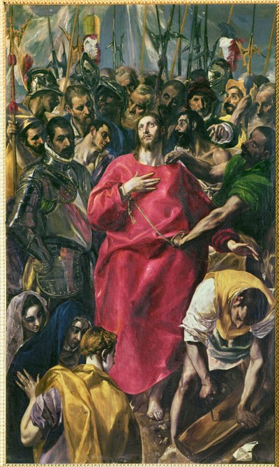 Rozebranie Chrystusa (obraz na płótnie) autorstwa El (1541-1614) Greco