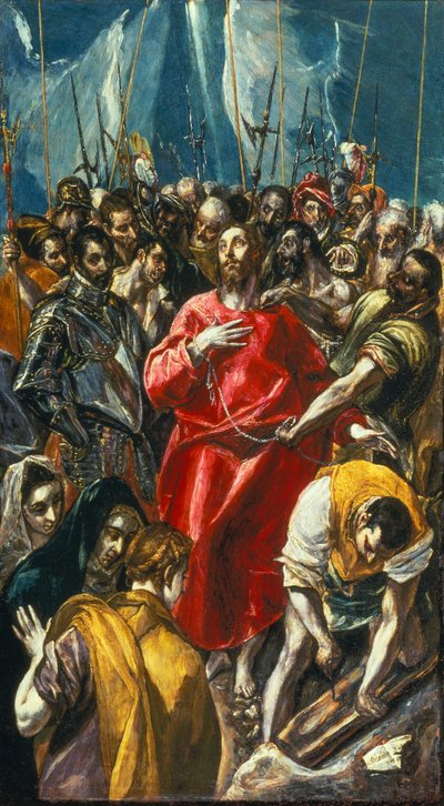 Espolio, Obnażenie Chrystusa, ok. 1577-79 (olej na desce) autorstwa El (1541 1614) (studio of) Greco