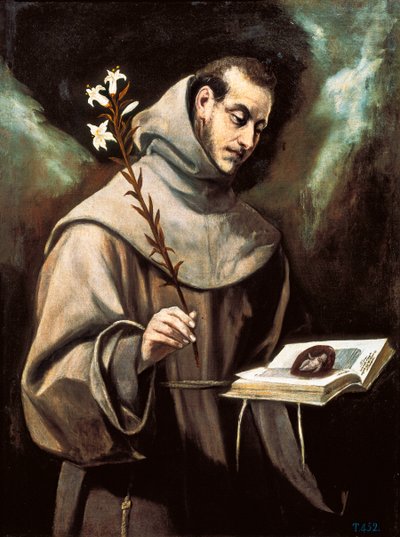 Portret św. Antoniego Padewskiego autorstwa El Greco