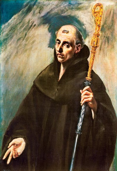 Portret św. Benedykta z Nursji autorstwa El Greco