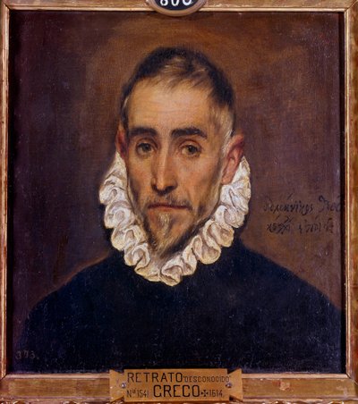 Portret dżentelmena Obraz Domenikos Theotokopoulosa dit El Greco (1541-1614) 1604 Nd. 0,64 x 0,51 m Madryt, Muzeum Prado autorstwa El Greco