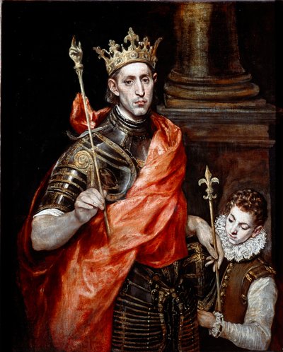 Św. Ludwik, król Francji i paź (Malarstwo autorstwa El Greco