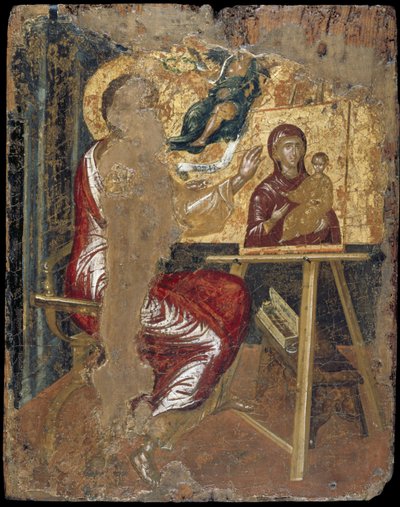 Apostoł Łukasz Malujący Dziewicę Hodegetria, ok. 1564 (tempera jajeczna na panelu) (zob. także 258170) autorstwa El Greco