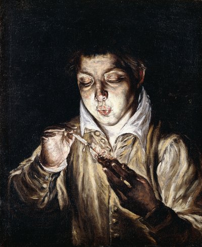 Chłopiec zapalający świeczkę, autorstwa El Greco